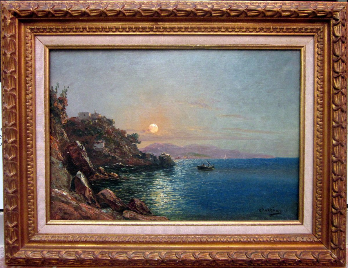 Louis Nattéro (1870-1915) Twilight On The Var Coast - Surroundings Of Toulon-photo-2