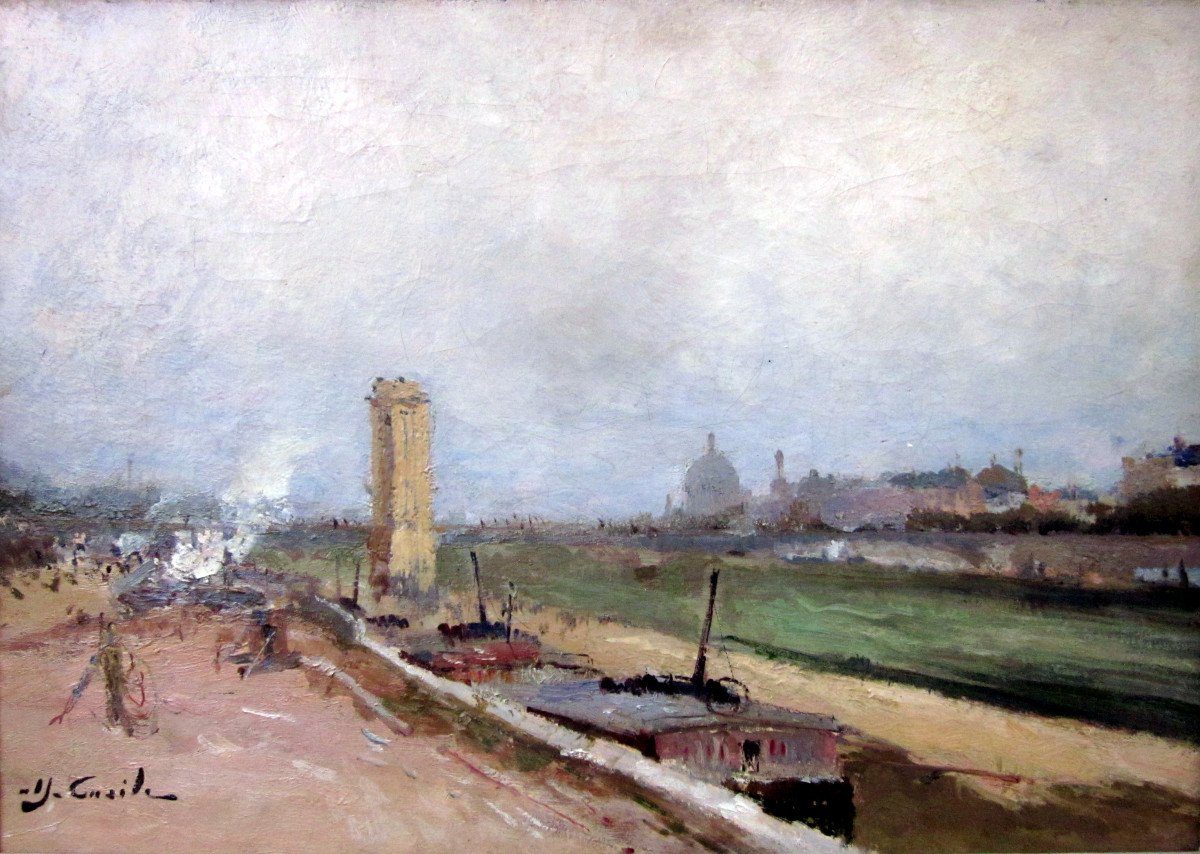 Alfred Casile (1848-1909) Quais De Seine