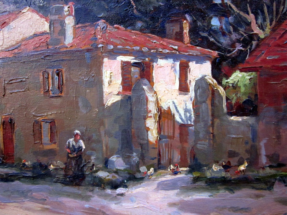 Fernand Salkin (1862-1937) Old Farm La Gavotte District In Marseille-photo-3