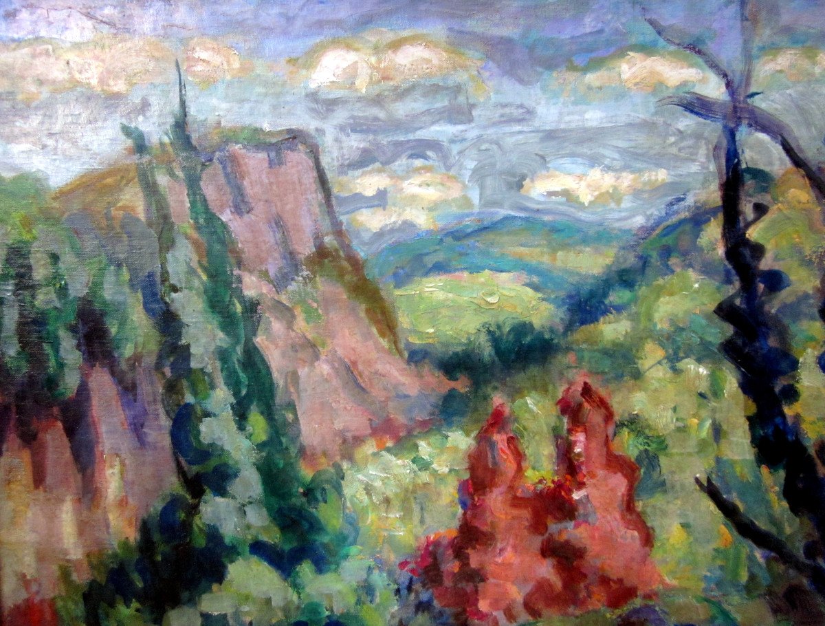 Louis Audibert (1880-1983) The Valley Of The Love Nest In Céreste - Alpes De Haute Provence --photo-3