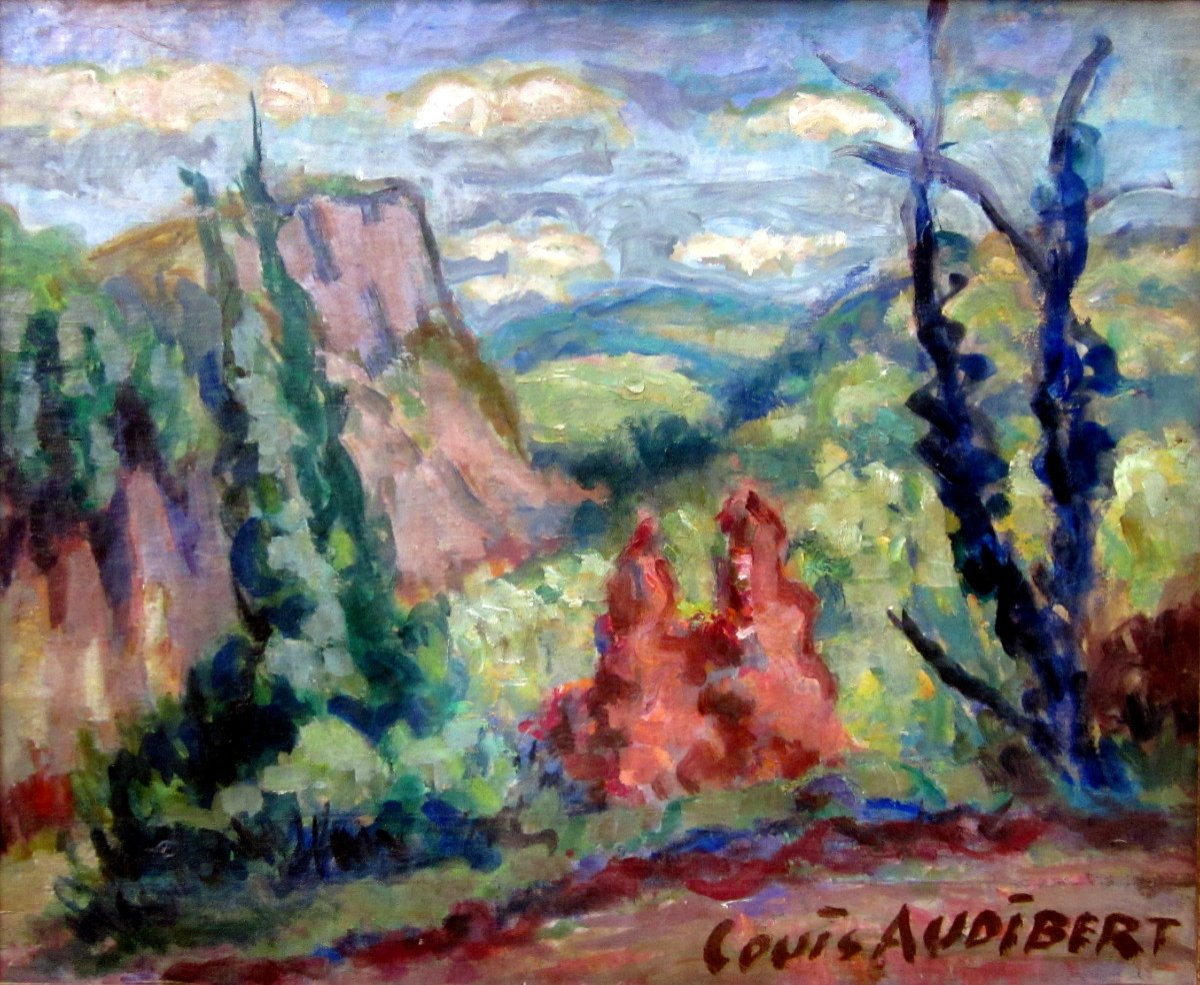 Louis Audibert (1880-1983) Le Val Du Nid d'Amour à Céreste  - Alpes De Haute Provence --photo-1