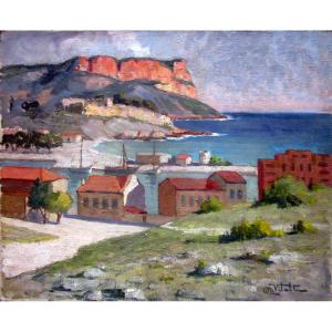 Michel Vilalta (1871-1942) Le Cap Canaille à Cassis 