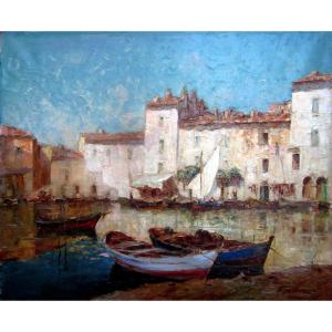 Mério Améglio (1897-1970)  Le Miroir Aux Oiseaux à Martigues En 1929