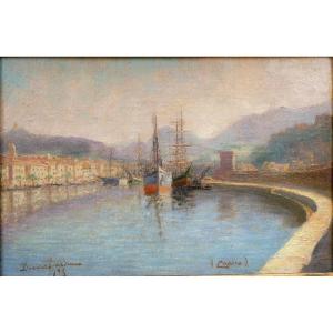 Eugène Antoine Prieur Bardin (1860-1905) The Port Of Cassis In 1905