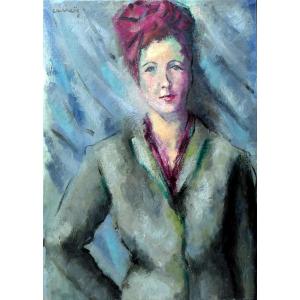 Georges Carrey (1902-1953) Jeune Femme Au Chapeau Turban