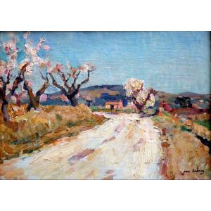 Jean Aubery (1880-1952) Amandiers En Fleurs En Haute Provence