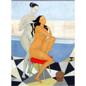 Kayo Yamaguchi (1899-1984) Japanese Women In The Bath