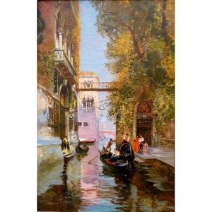 Raymond Allègre (1857-1933) Canal In Venice