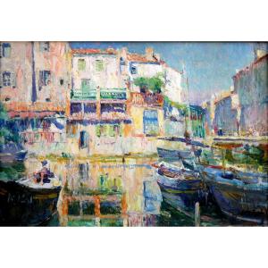 Louis Agricol Montagné (1879-1960) Martigues, Le Quartier Du Brescon