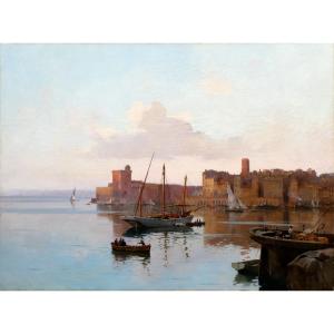 Joseph Garibaldi (1863-1941) A l'Entrée Du Vieux Port De Marseille