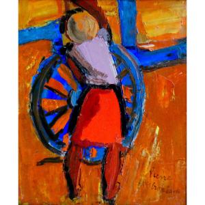 Pierre Ambrogiani (1907-1985) The Woman With The Hay Cart 
