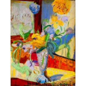 Pascal Ambrogiani (1909-1989) Bouquet multicolore