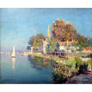 Antoine Ponchin (1872-1934) Eglise Saint Genest sur le Canal Gallifet à Martigues
