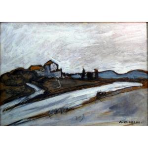 Auguste Chabaud (1882-1955) La route blanche dans les Alpilles