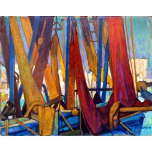 Jean-frédéric Canepa (1894-1981) Marseille, The Fishing Nets