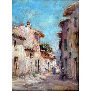 Charles Malfroy (1862-1939) Rue de Village en Provence