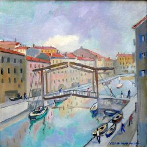 André Verdilhan (1881-1963) Quai Du Canal, Marseille - Cours d'Estienne d'Orves
