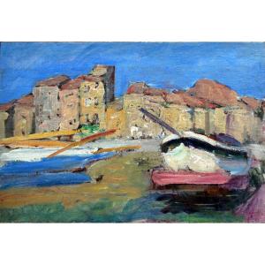 René Seyssaud (1867-1952) Le port de Cassis en 1895