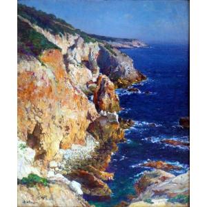 Jean-baptiste Olive (1848–1936) Seaside In The Var
