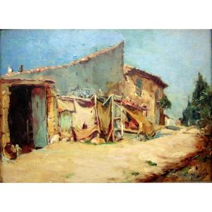Joseph Milon (1868-1947) Vieille Ferme à Aix En Provence