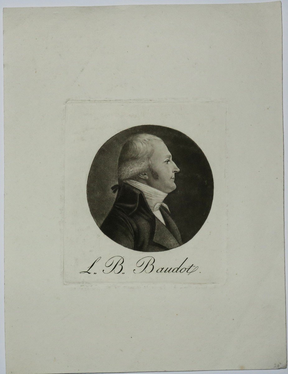 Physionotrace, Portrait De Louis-bénigne Baudot. Saint-memin.