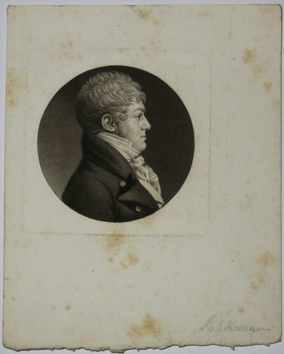 Physionotrace, Portrait Of Charles F. Kalkman. 1803. St. Memin.