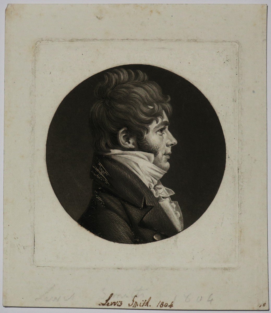 Physionotrace, Portrait De Louis Buchanan Smith. 1804. Saint-memin.