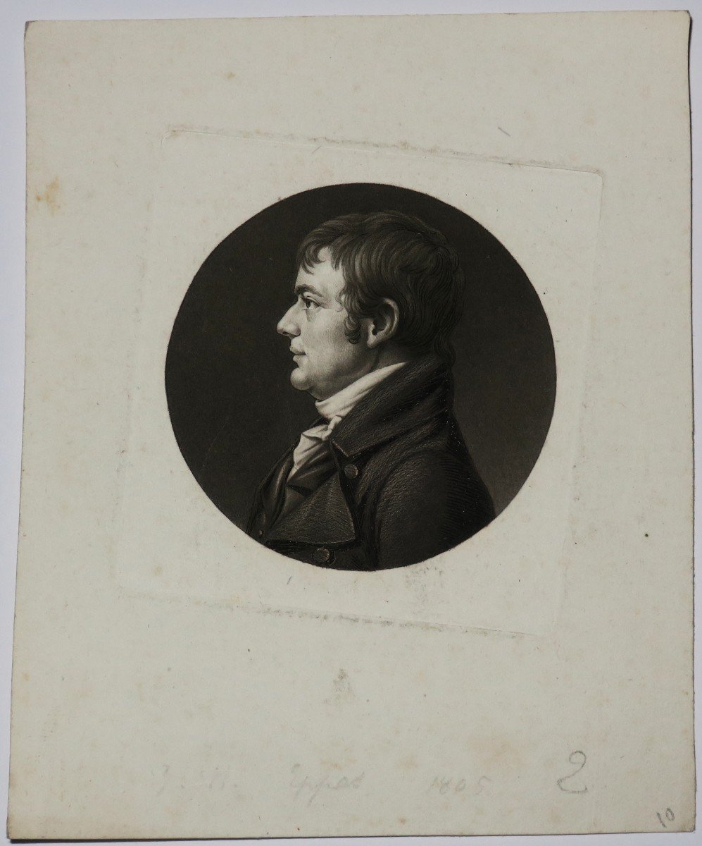 Proantic: Physionotrace, Portrait Of John Wayles Eppes. 1805. Saint-me