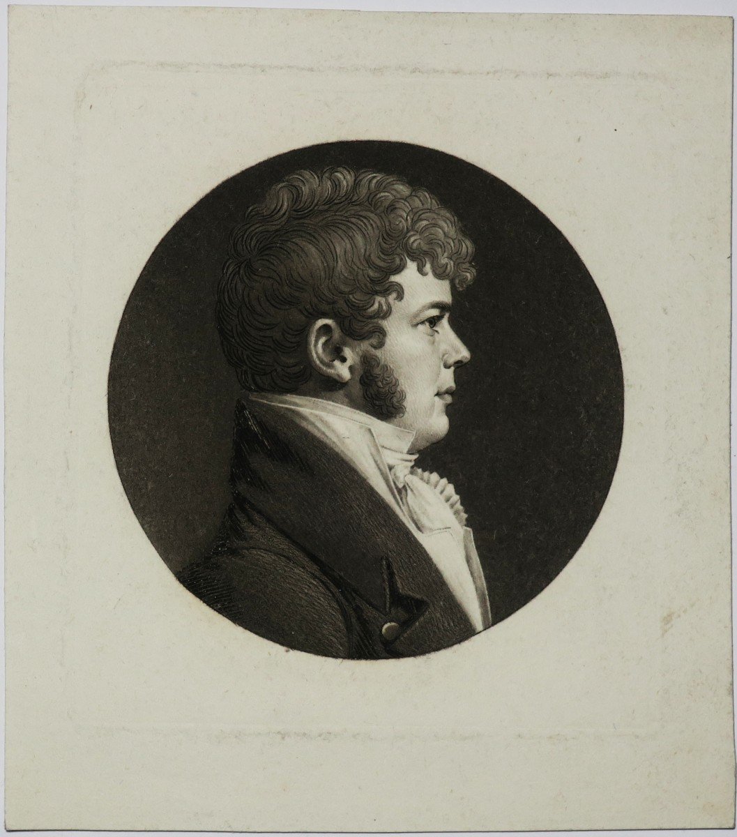 Physionotrace, Portrait De Henry Hall. 1808-1809. Saint-memin.