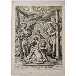 [holy Shroud Of Saint Catherine]. 1585. Antonius Wierix.