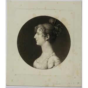 Physionotrace, Portrait De Martha Jefferson Tyler Waggaman. 1808. Saint-memin.