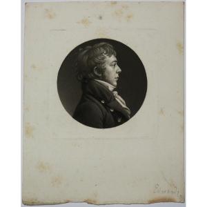 Physionotrace, Portrait Of Horace Hampton Edwards. Around 1807. Saint-memin.