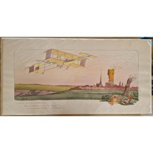 Marguerite Gamy, Voyage From Buc To Chartres. Aeroplane.