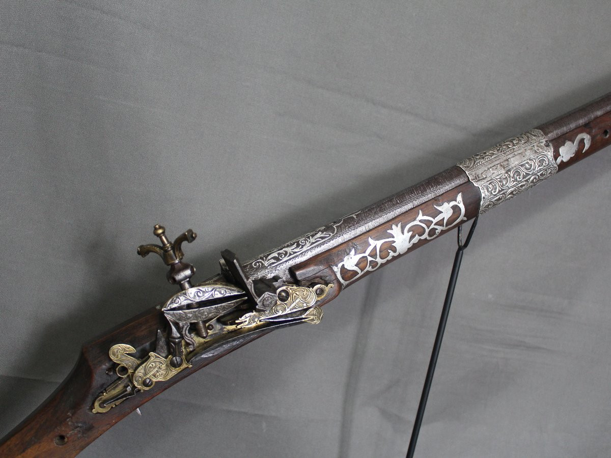 Algerian Moukhala Short Rifle With Damascus Barrel - Algeria, Dated 1855-photo-4