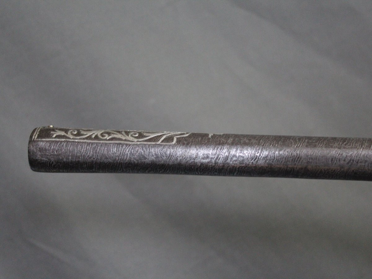 Algerian Moukhala Short Rifle With Damascus Barrel - Algeria, Dated 1855-photo-7