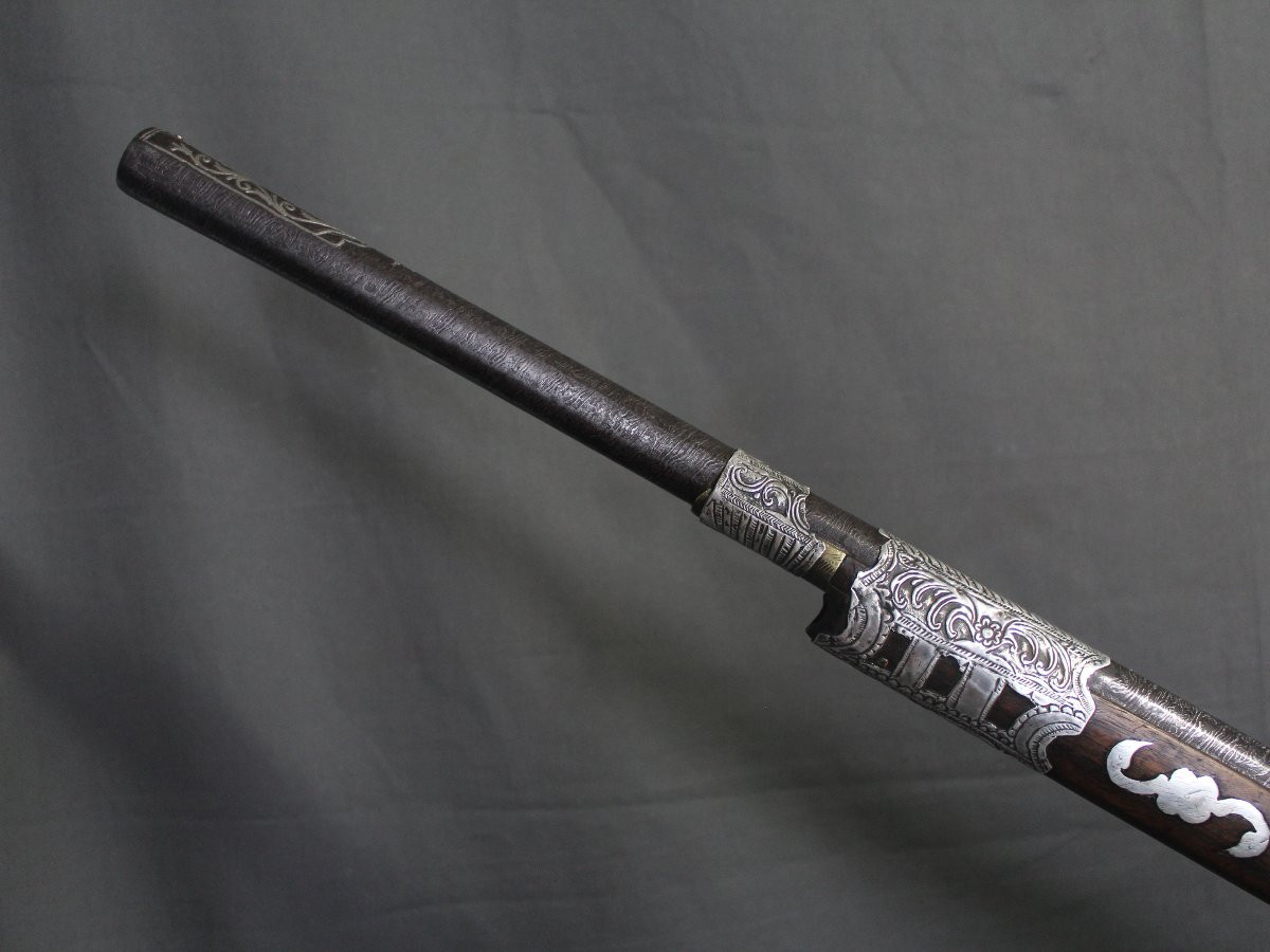 Algerian Moukhala Short Rifle With Damascus Barrel - Algeria, Dated 1855-photo-8