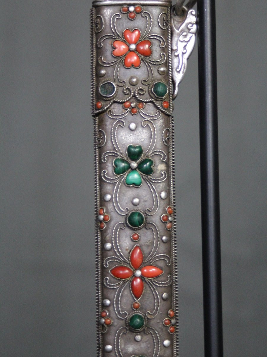 Couteau Chinois à Poignée En Jade - Chine, Fin Du 19ème Siècle-photo-2
