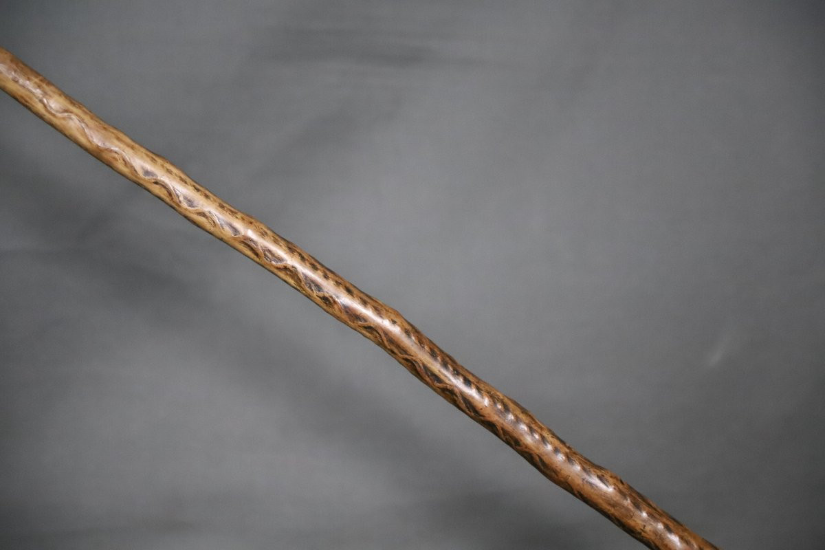 Basque Cane Called Makhila (makila) - Signed "dufourg In Saint Jean De Luz - 1880"-photo-4