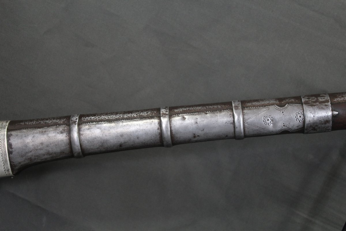 Fusil à Mèche Arabe - Probablement Sud De La Péninsule Arabique, 19ème Siècle-photo-1