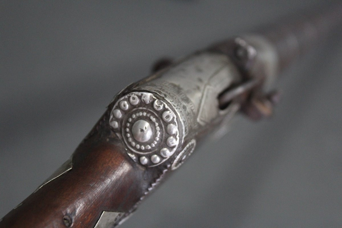 Fusil à Mèche Arabe - Probablement Sud De La Péninsule Arabique, 19ème Siècle-photo-4