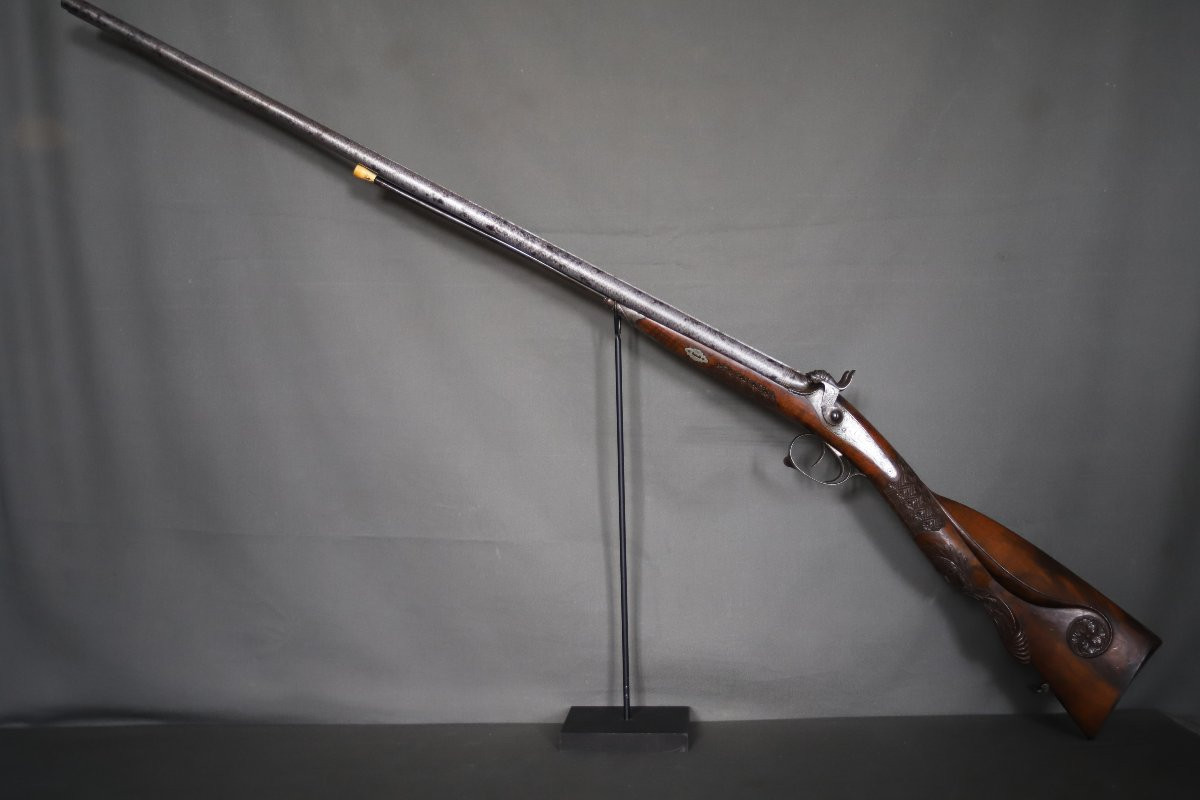 Side-by-side Percussion Shotgun - France, 2nd Quarter Of The 19th Century-photo-2