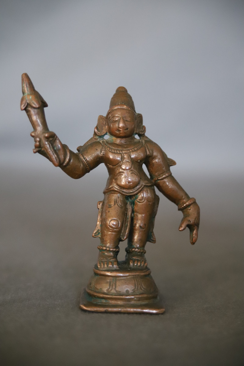 Petit Bronze Indien En Représentation De Skanda - Inde Du Sud, 19ème Siècle Ou Antérieur