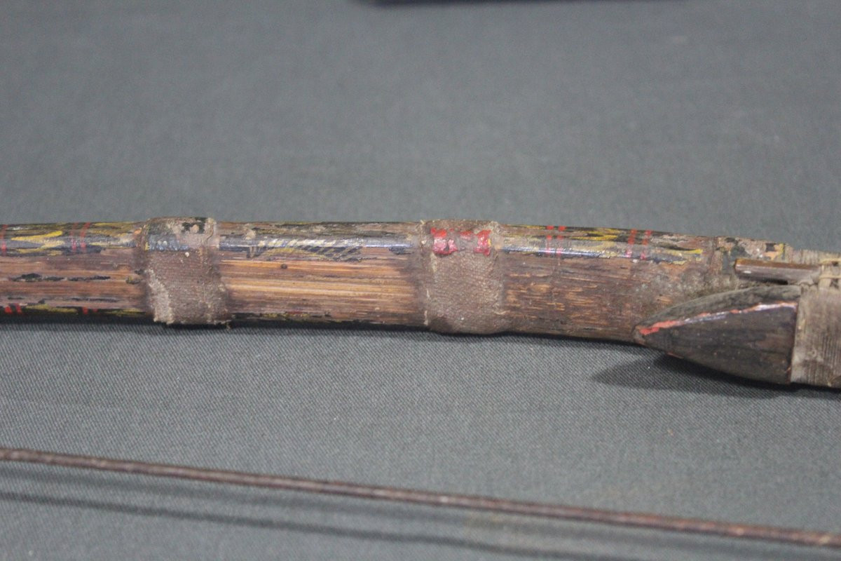  A Rare Himalayan Bow And Arrow Set - Probably Nepal, 19th-early 20th Century-photo-7