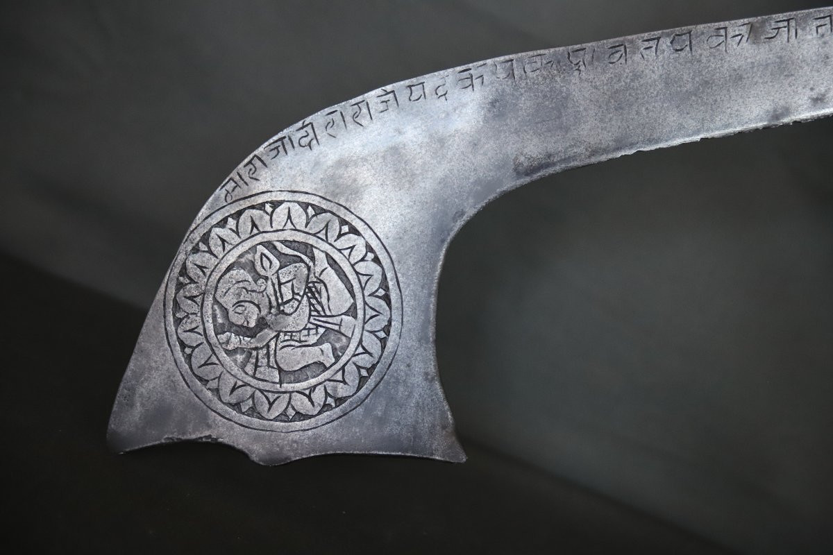 Un Sabre Dit Kharga Ou Kora - Inde Du Nord Ou Népal, 19ème Siècle-photo-2