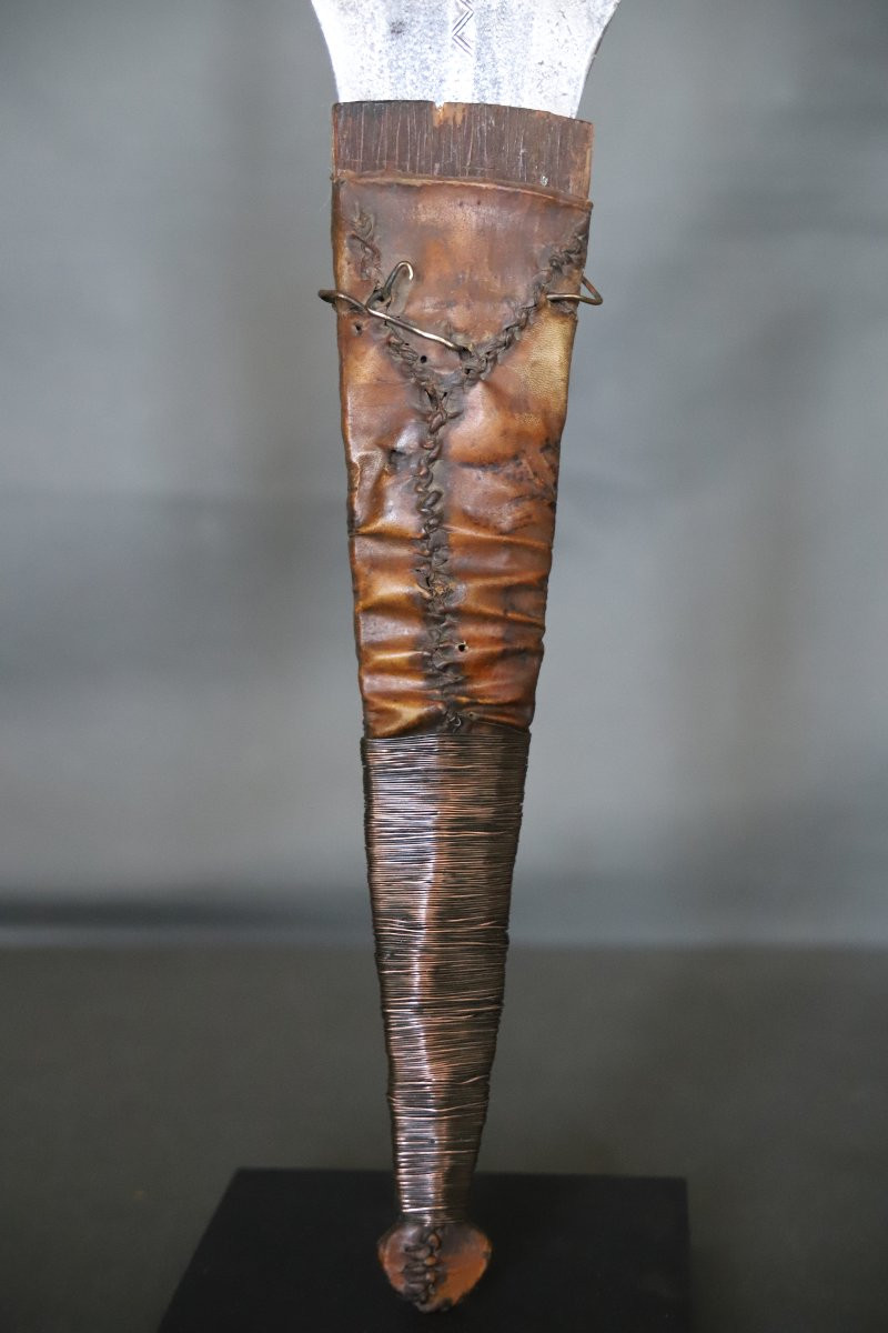 African Dagger - Congo, Central Africa, Yakoma, Ngbandi... Early 20th Or Earlier-photo-1