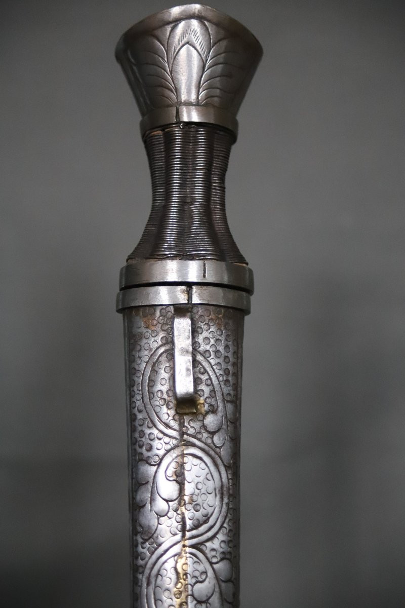 Openwork All-steel Dagger Known As Patag - Bhutan Or Tibet, 19th 1st Half 20th Century-photo-3