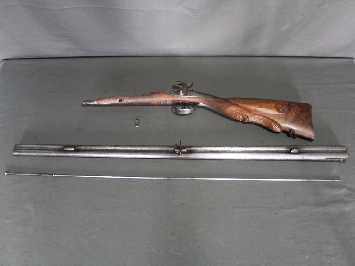 Side-by-side Percussion Shotgun - France, Circa 1840-1850-photo-2