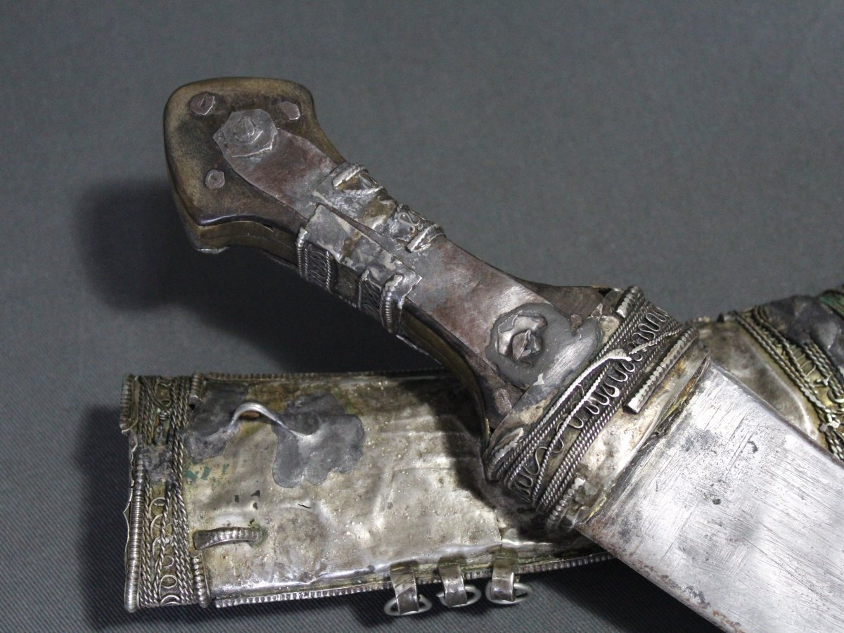 Jambiya Dagger (dharia) - Saudi Arabia Or Yemen, Late 19th Early 20th-photo-3