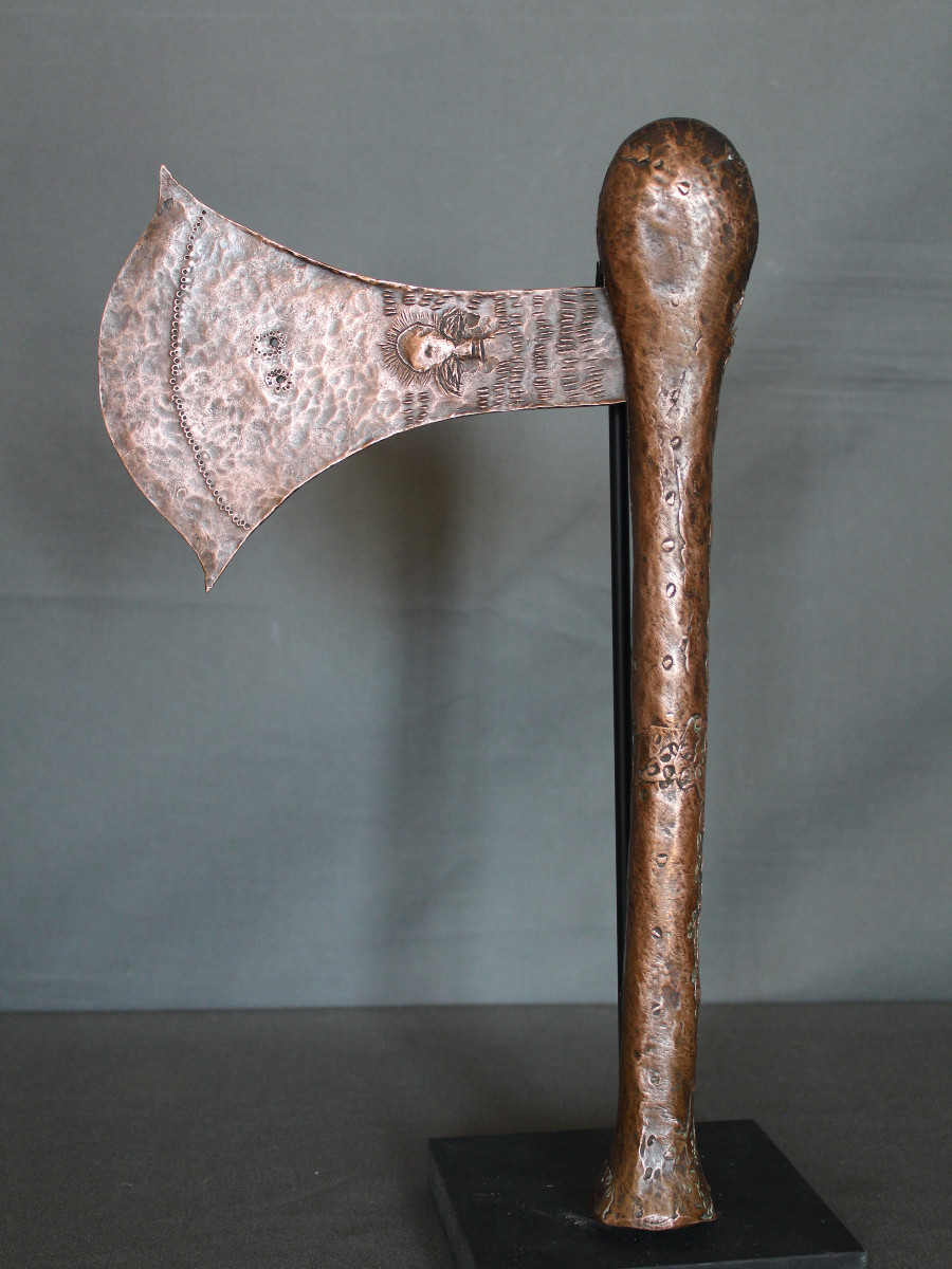 Prestige Copper Axe - Kusu, Tétéla, Songye Peoples, Congo Drc 1st Half 20th Century