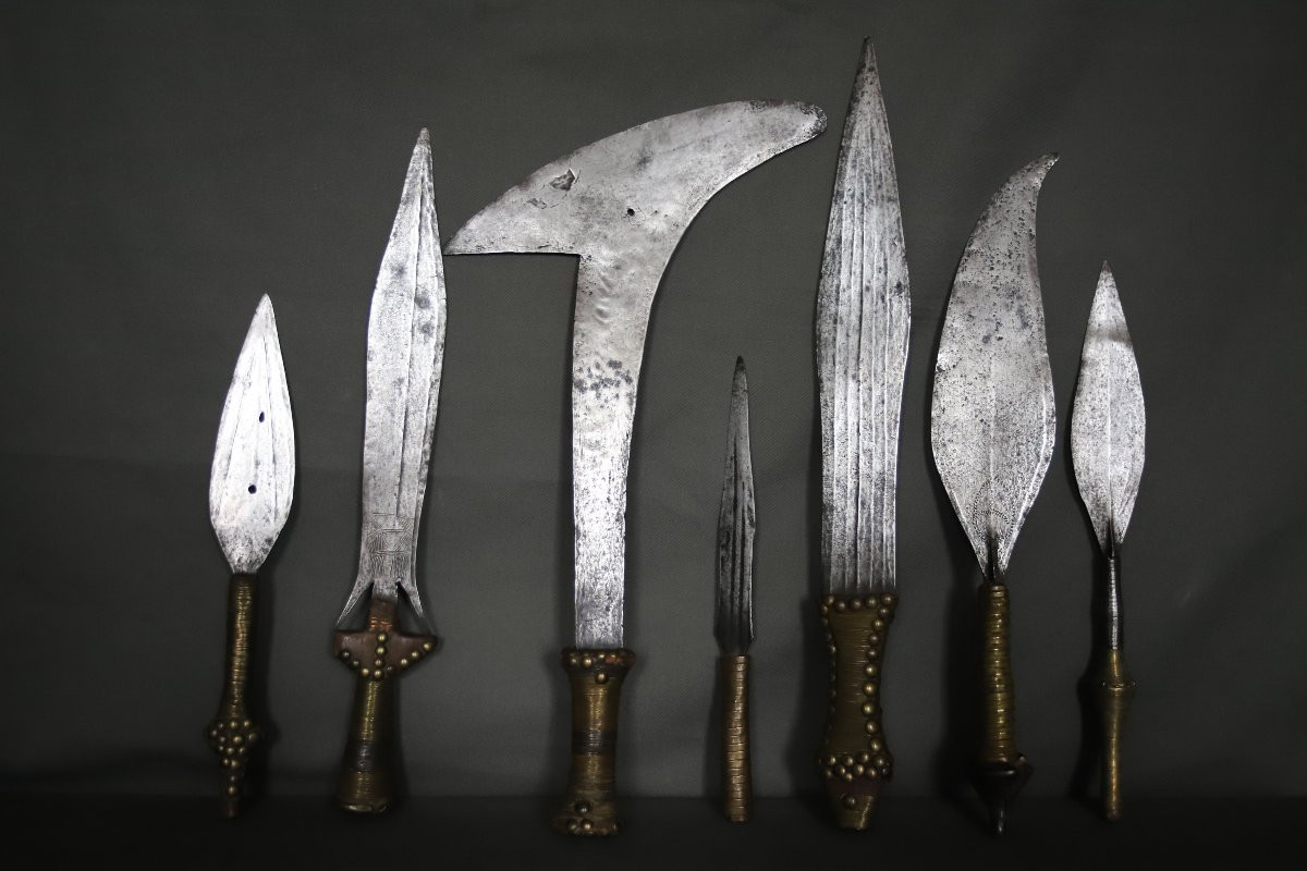 7 Armes Blanches Africaines, Provenance Henry De Monfreid - Corne De l'Afrique, 1ère Moitié 20è-photo-3